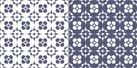 Square seamless vector backgrounds. Elements of geometric vector design for decor, interior, tiles, fabric.