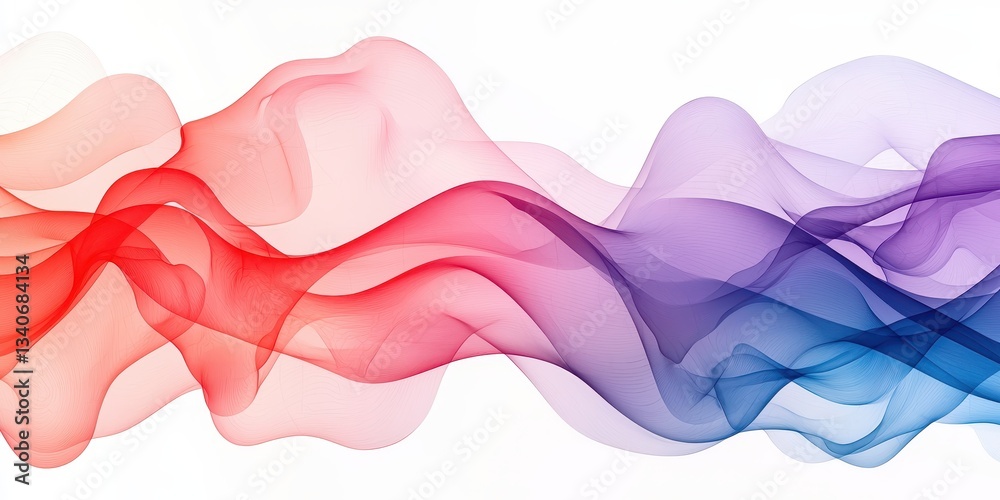 Poster A flowing wave of vibrant, translucent colors blending seamlessly, creating a sense of movement and depth.