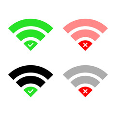 WiFi antenna pictogram vector icon set 4 PNG image. Interface or UI, wifi spot logo signal status