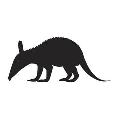Obraz premium Aardvark silhouette aardvark illustration wildlife vector