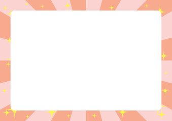 集中線のキラキラした賑やかな背景イラスト