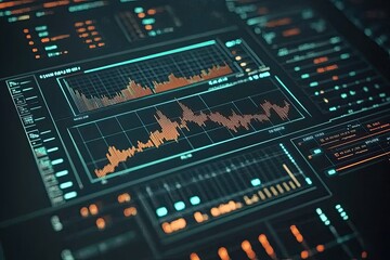 Fototapeta premium Modern Data Analysis and Visualization Unlocking Insights Through Advanced Graphical Representation.