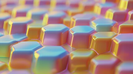 Obraz premium Pink Abstract Hexagon