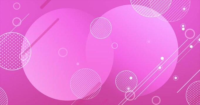 Flowing Abstract Circles. Modern Pink Motion Background. Repeatable footage.