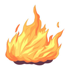 Cartoon flame icon fire illustration background vector