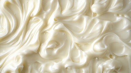 Fototapeta premium Mayonnaise line, top view --ar 16:9