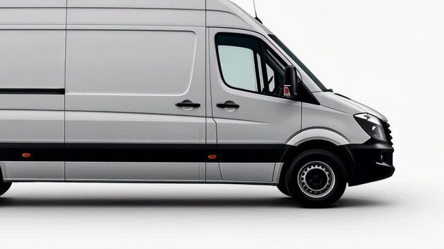 A modern white cargo minibus designed for efficient transportation, ideal for businesses and group travel. Its ample space caters to various needs, from logistics to group outings.