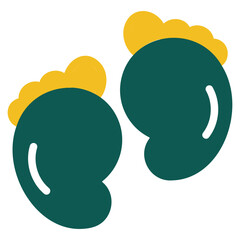 Foot step green icon