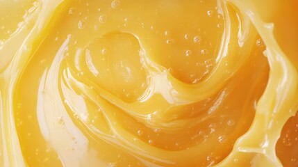 Peanut butter spread with honey, top view --ar 16:9