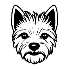 Adorable dog face illustration vector
