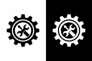 Settings & Repair Silhouette High-Contrast Vector Icon.