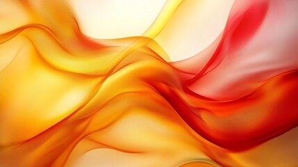 Fototapeta premium Abstract Red Orange Yellow Flowing Fabric Texture Background