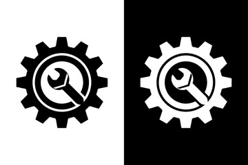 Troubleshooting Tools Icon Simple Black & White Vector.