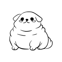 funny dog vector for children