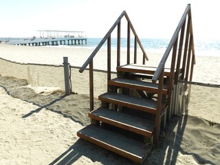 ビーチへの階段