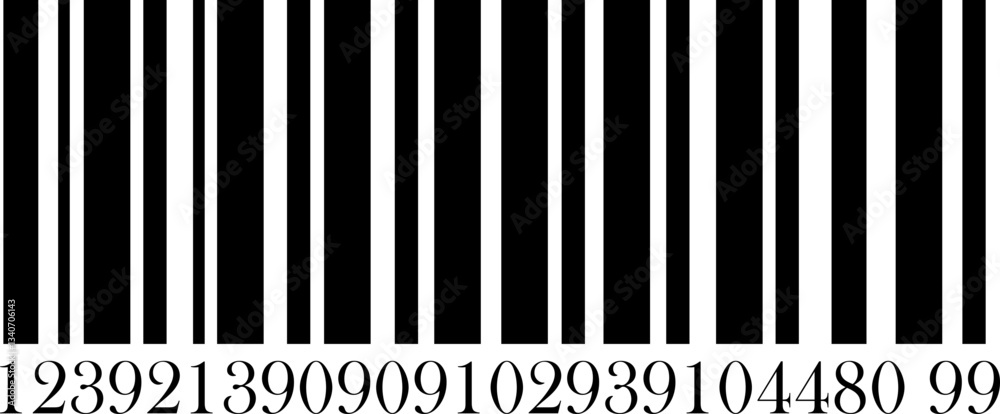 Poster bar code icon for shop product price tag. universal product scan code with numbers. business concept