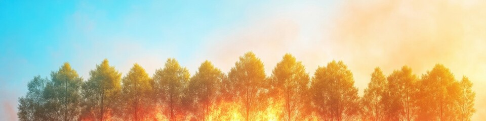 Climate Crisis Visual Impact Wildfire Destruction Panorama Revealing Environmental Catastrophe and Urgent Global Warming Awareness for Sustainable Future