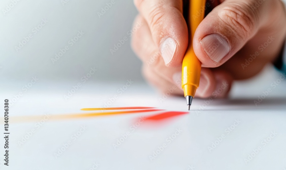 Poster precision design sketching minimalist creative process capturing ergonomic mechanical pencil drawing