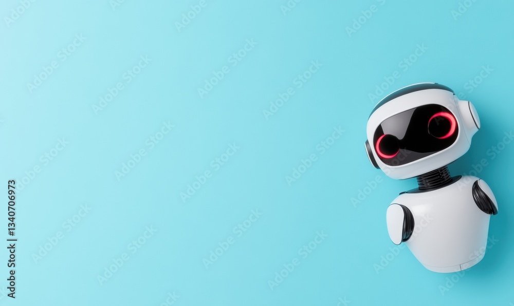 Aufkleber minimalist ai companion sleek robotic pet toy revolutionizing interactive tech with intelligent desi