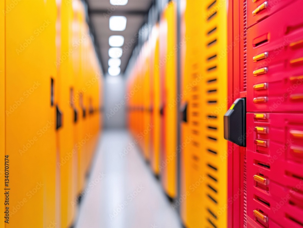 Leinwandbilder Hypermodern Storage Solutions Vibrant Industrial Design Meets Cutting-Edge Minimalist Workflow in Modular High-Efficiency Facility Optimization