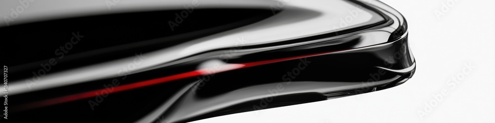 Aufkleber sleek monochrome tech visualization futuristic curved surface design revealing innovative digital ae