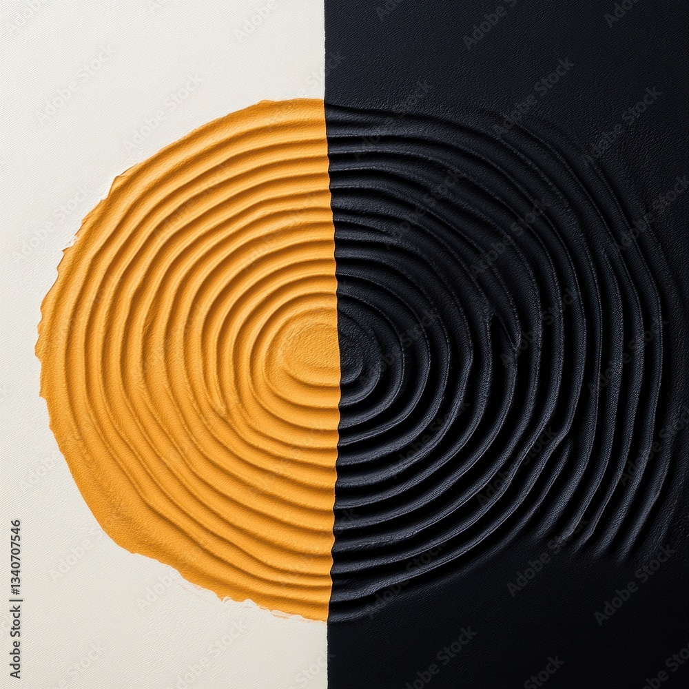 Aufkleber minimalist contrast aesthetics geometric bicolor textural design exploring digital symmetry and mode