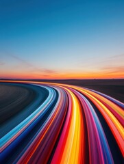 Chromatic Flow Dynamic Digital Velocity Visualization - Next-Gen Data Movement, Innovation Visualization for Tech Marketing and Future Design Narratives