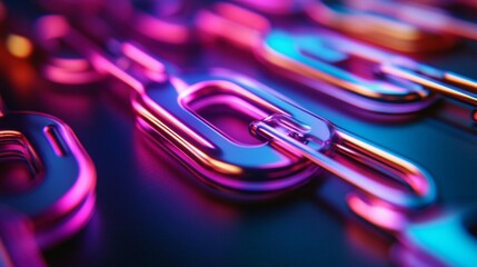 Interlinked Chains: Abstract Neon