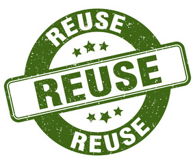 reuse stamp. reuse label. round grunge sign