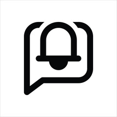 Notification alert icon for new chat messages and updates.