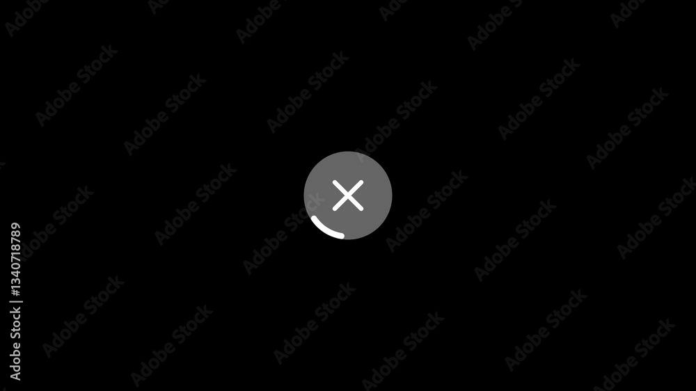 Poster white loading bar animation with smooth progress effect on a black background for minimal loading sc