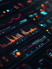 Obraz premium A close-up view of a computer screen displaying a large amount of data, possibly for research or analysis purposes
