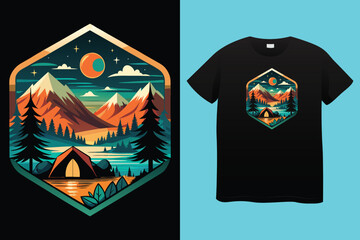 Camping T Shirt design Camping t shirt design free Adventure t shirt design free Template