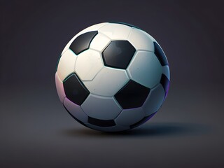 Naklejka premium soccer ball isolated on black. Play to Win: The Legendary Soccer Ball