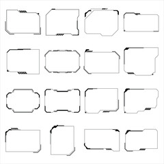 Obraz premium Futuristic HUD Window Set