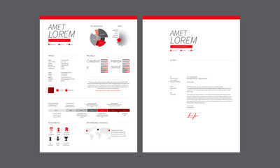 Clean Resume Layout, Minimalist resume cv template, Resume design template