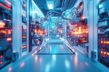 Futuristic Data Center: A Glimpse into Advanced Technology