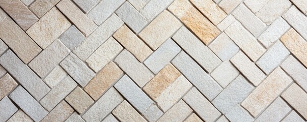 Fototapeta premium Stone tiles arranged in a dynamic zigzag pattern, modern and eye-catching