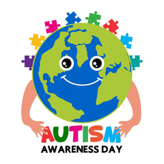 World autism awarness day illustration. design template Autism Awarness vector. 
