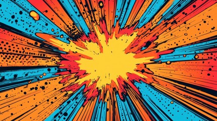 Abstract Colorful Explosion Background