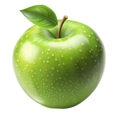 Juicy Green Apple: Fresh, Crisp & Healthy isolated on transparent background