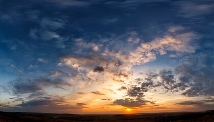Obraz premium panoramic sunset sky