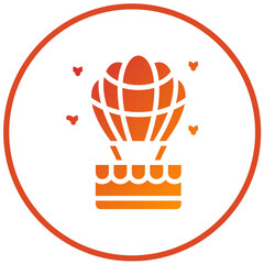 Vector Design Air Ballon Icon Style