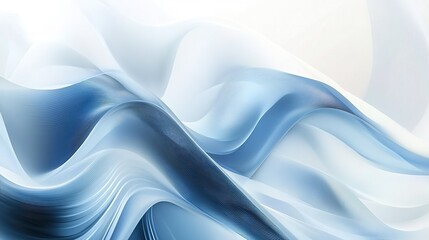 Abstract blue white wavy background creating smooth lines and shapes. Ai generative
