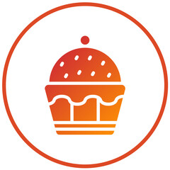 Vector Design Cupcake Icon Style