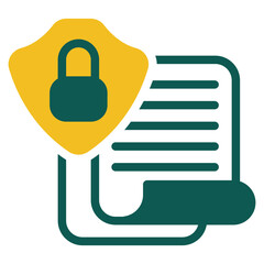 Obraz premium Protection green icon