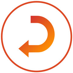 Vector Design Turn Left Icon Style