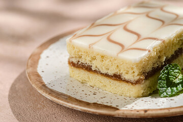 shortbread pastry with jam strip