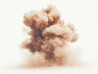 Mysterious haze cluster with umber smoke gently diffusing at the center, set against an ultra-clean background ideal for text overlay