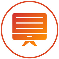 Obraz premium Monitor Vector Design Icon Style